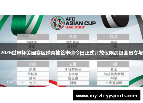 2026世界杯美国赛区球票抽签申请今日正式开放仅限高级会员参与 2026世界杯美国赛区球票抽签申请今日正式开放仅限高级会员参与