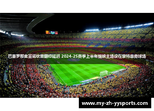 巴塞罗那官宣诺坎普翻修延迟 2024-25赛季上半年继续主场设在蒙特惠奇球场